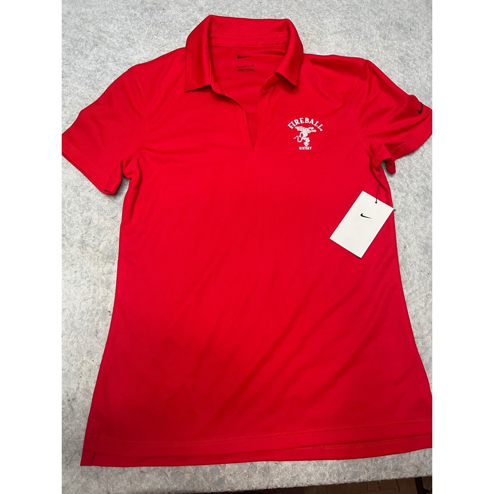 Nike Golf‎ Womens Red Fireball Whisky Polo Shirt DC1991-657 Small NWT